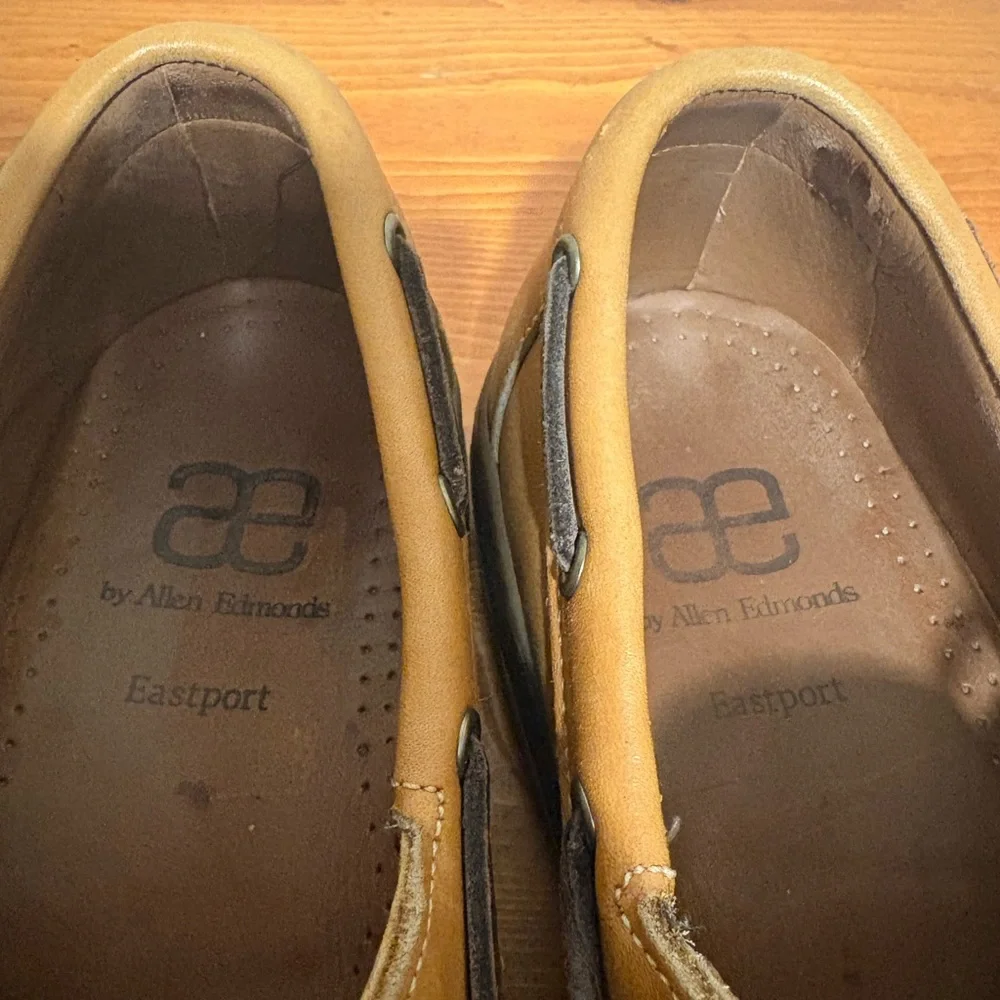 Allen Edmonds Eastport Tan Leather Loafers Boat Shoes Men’s Size 11